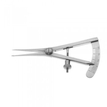 Castroviejo Caliper Straight Stainless Steel, 8 cm - 3" Measuring Range 20 mm